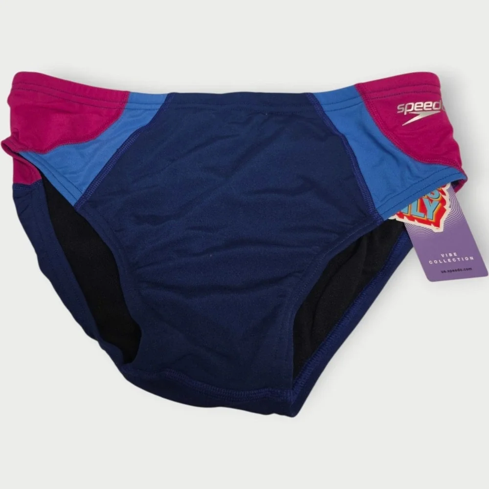 NEW MENS Speedo Endurance Brief Magenta Haze Size 34 UPF 50+ NWT Tags